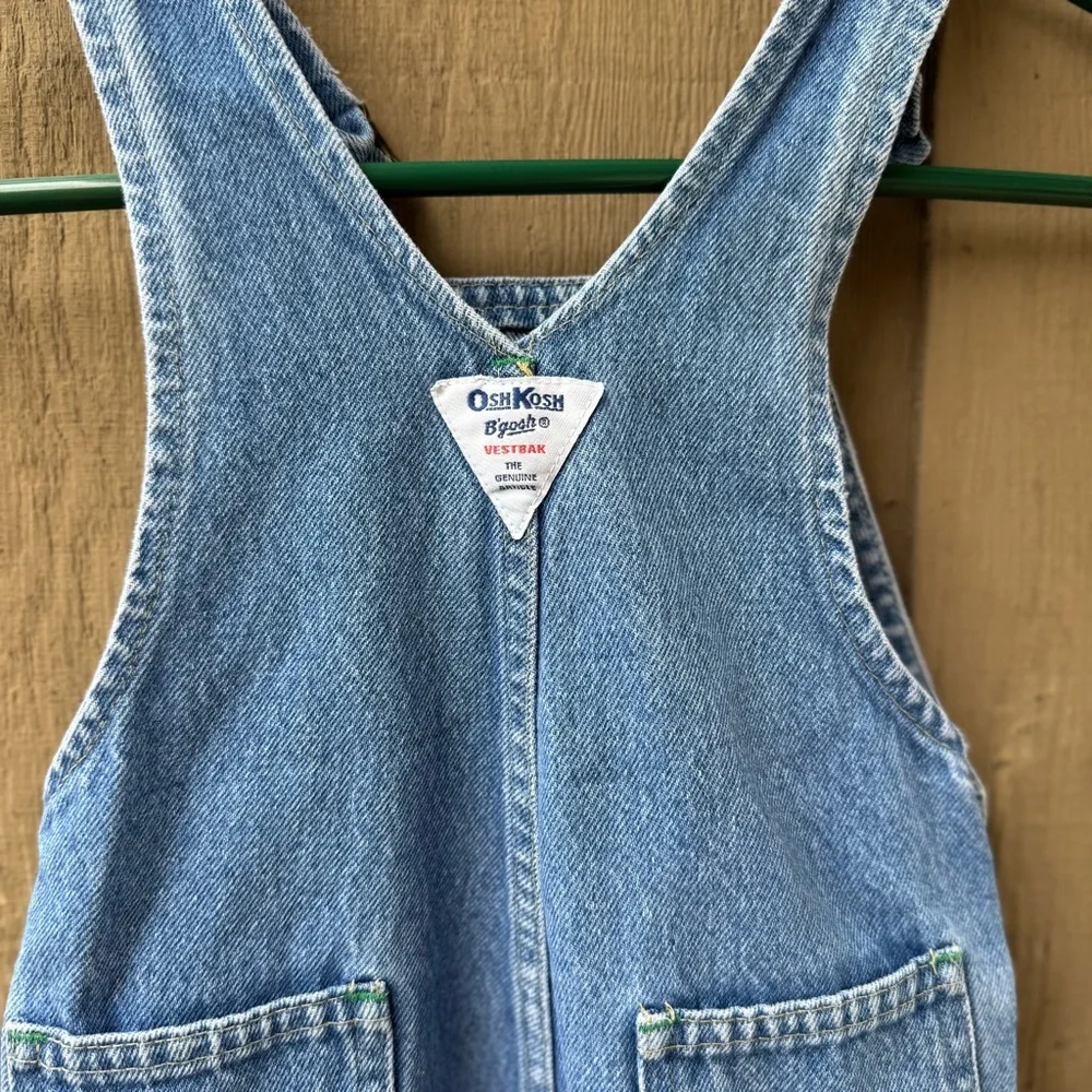 OshKosh Bgosh Vintage Denim Overalls Vestbak Medium Wash Blue Kids‎ 18 Months
